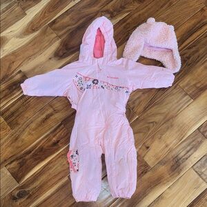 Columbia Light Pink Kids One Piece Footie